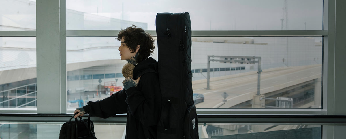 Tim Henson on the move with MONO x Tim Henson M80 Classic Dual Electric Guitar Case | MONO Australia