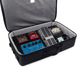 Pedalboard Medium, Silver and Tour Accessory Case 2.0, Black